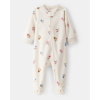 CARTER'S Overal na zips fleece Sleep & Play ivory Floral dievča 3m/veľ.62 CARTER'S Overal na zips fleece Sleep & Play ivory Floral dievča 3m/veľ.62