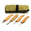 S07 Beavercraft Basic Set of 4 Knives (4 knives in roll) S07 Beavercraft Basic Set of 4 Knives (4 knives in roll)