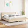 zahrada-XL Posteľný rám boxspring s matracom krémový 180x200 cm látka 3130134 zahrada-XL Posteľný rám boxspring s matracom krémový 180x200 cm látka 3130134