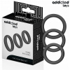 Addicted Toys Set Of Flat Silicone Rings, silikónové erekčné krúžky Addicted Toys Set Of Flat Silicone Rings, silikónové erekčné krúžky