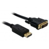 DeLOCK - Kabel DVI - DisplayPort (M) do DVI-D (M) - 2 m - křídlové šrouby 82591 DeLOCK - Kabel DVI - DisplayPort (M) do DVI-D (M) - 2 m - křídlové šrouby 82591