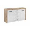 Casarredo GAMA kombinovaná komoda 2D4S, dub Artisan / biely lesk Casarredo GAMA kombinovaná komoda 2D4S, dub Artisan / biely lesk