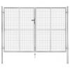vidaXL Záhradná brána strieborná 306x225 cm galvanizovaná oceľ vidaXL Záhradná brána strieborná 306x225 cm galvanizovaná oceľ
