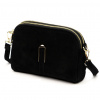 Dámska čierna crossbody kabelka Luka 25-084 z semišovej kože 22,5 x 15,5 x 8 cm Dámska čierna crossbody kabelka Luka 25-084 z semišovej kože 22,5 x 15,5 x 8 cm