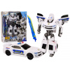 LEAN TOYS Auto-Robot 2v1 Transformácia Policajné auto Biele LEAN TOYS Auto-Robot 2v1 Transformácia Policajné auto Biele