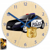 Nástenné hodiny Policajné auto do detskej izby Nástenné hodiny Policajné auto do detskej izby