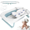 Vanička pre bábätko s teplomerom + podložka skladacia 35L SPRINGOS TINNIO modrá Vanička pre bábätko s teplomerom + podložka skladacia 35L SPRINGOS TINNIO modrá