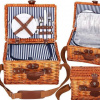 Piknikový kôš s príslušenstvom - termo - 37x27x20 cm - prútený - hnedý Piknikový kôš s príslušenstvom - termo - 37x27x20 cm - prútený - hnedý