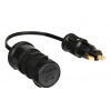 Redukcia zásuvky s prachotesným krytom 12-24V 8A Redukcia zásuvky s prachotesným krytom 12-24V 8A
