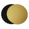 50 ks Okrúhla podložka pod tortu 24 cm ZVLNENÁ 2000 g/m2 zlatá-čierna 50 ks Okrúhla podložka pod tortu 24 cm ZVLNENÁ 2000 g/m2 zlatá-čierna