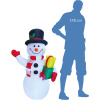 Nafukovací svietiaci snehuliak s darčekmi 124 cm Nafukovací svietiaci snehuliak s darčekmi 124 cm