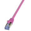 LogiLink Patch kabel kat.6A S/FTP PIMF 0.25m růžový CQ3019S LogiLink Patch kabel kat.6A S/FTP PIMF 0.25m růžový CQ3019S