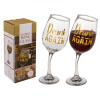 Vtipný pohár na víno Drunk Again – ohnutý pohár 420 ml Vtipný pohár na víno Drunk Again – ohnutý pohár 420 ml