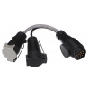 Káblová redukcia zástrčky ťažného zariadenia TRAILER CABLE 6, z 13pin na 7pin N+S, 35 cm Káblová redukcia zástrčky ťažného zariadenia TRAILER CABLE 6, z 13pin na 7pin N+S, 35 cm