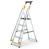 Springos Hliníkové schodíky 5 stupňov s madlami DRABEST ALDP+P-5 PRO Springos Hliníkové schodíky 5 stupňov s madlami DRABEST ALDP+P-5 PRO