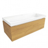 Kúpeľňová skrinka s umývadlom SAT Feel 100x30x46 cm medový dub mat SATFEEL100DMU4 Kúpeľňová skrinka s umývadlom SAT Feel 100x30x46 cm medový dub mat SATFEEL100DMU4