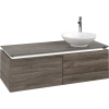 VILLEROY & BOCH Legato závesná skrinka pod umývadlo na dosku (umývadlo vpravo), 2 zásuvky, s LED osvetlením, 1200 x 500 x 380 mm, Stone Oak, B581L0RK VILLEROY & BOCH Legato závesná skrinka pod umývadlo na dosku (umývadlo vpravo), 2 zásuvky, s LED osvetlením, 1200 x 500 x 380 mm, Stone Oak, B581L0RK