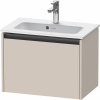 DURAVIT Ketho 2 závesná skrinka pod umývadlo Compact, 1 zásuvka, 610 x 390 x 440 mm, taupe matná, K25055091910000 DURAVIT Ketho 2 závesná skrinka pod umývadlo Compact, 1 zásuvka, 610 x 390 x 440 mm, taupe matná, K25055091910000