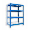 kovový regál bezskrutkový Biedrax 50 x 60 x 120 cm, modrý - 4 police pozink kovový regál bezskrutkový Biedrax 50 x 60 x 120 cm, modrý - 4 police pozink