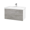 Dreja Umývadlová skrinka BIG INN SZZ 80 - N01 Biela lesk / Úchytka T04 / D01 Betón Dreja Umývadlová skrinka BIG INN SZZ 80 - N01 Biela lesk / Úchytka T04 / D01 Betón