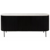 Bighome - Príborník mango 180x40x76 čierny lak / biely mramor BARCELONA Bighome - Príborník mango 180x40x76 čierny lak / biely mramor BARCELONA