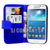 Kožený obal Samsung Galaxy S IV Mini – Wallet – modrá