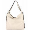 Kožená kabelka na rameno 579 béžová Made in Italy Kožená kabelka na rameno 579 béžová Made in Italy