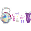 Barbie Set príslušenstva pre bábiku s kabelkou v tvare mušle Barbie Set príslušenstva pre bábiku s kabelkou v tvare mušle