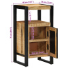 vidaXL Kúpeľňová skriňa 40x35x75 cm Masívne drevo hrubé mangové - Hnedá - 268089-284752 vidaXL Kúpeľňová skriňa 40x35x75 cm Masívne drevo hrubé mangové - Hnedá - 268089-284752