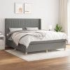 Box spring postel s matrací tmavě šedá 160x200 cm textil Šedá 3132162 Box spring postel s matrací tmavě šedá 160x200 cm textil Šedá 3132162