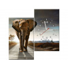 Obraz s hodinami 60x60 pre obývaciu izbu kancelárie Elephant ZEGAR Obraz s hodinami 60x60 pre obývaciu izbu kancelárie Elephant ZEGAR