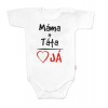 Body krátky rukáv s vtipným textom Baby Nellys, Máma+Táta, biele, veľ. 86 Body krátky rukáv s vtipným textom Baby Nellys, Máma+Táta, biele, veľ. 86