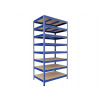 Kovový regál policový Biedrax 45 x 120 x 210 cm, modrý - 8 políc MDF Kovový regál policový Biedrax 45 x 120 x 210 cm, modrý - 8 políc MDF