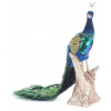 MagicHome Dekorácia Vianoce Páv modrý páperový 24x12x32 cm MagicHome Dekorácia Vianoce Páv modrý páperový 24x12x32 cm