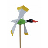 Drevený VETERNÍK, záhradná dekorácia STRAŠIAK - ZELENÁ KAČICA Drevený VETERNÍK, záhradná dekorácia STRAŠIAK - ZELENÁ KAČICA