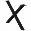 vidaXL Nohy konferenčného stolíka X-Shaped 2 ks Čierna 70x(42-43) cm vidaXL Nohy konferenčného stolíka X-Shaped 2 ks Čierna 70x(42-43) cm