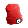 Čiapka s čelovkou 180lm, nabíjacia, USB, univerzálna veľkosť, bavlna / PE, červená Čiapka s čelovkou 180lm, nabíjacia, USB, univerzálna veľkosť, bavlna / PE, červená