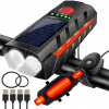LED SOLÁRNA CYKLISTICKÁ LAMPA NA BICYKEL POWERBANK AKUMULÁTOR NA RIADIDLÁ KLAKSÓN LED SOLÁRNA CYKLISTICKÁ LAMPA NA BICYKEL POWERBANK AKUMULÁTOR NA RIADIDLÁ KLAKSÓN