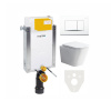 Mereo WC set - Rimless WC hranaté, modul na zamurovanie, biele hranaté tlačidlo MM01SETRB Mereo WC set - Rimless WC hranaté, modul na zamurovanie, biele hranaté tlačidlo MM01SETRB