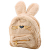 LEAN Detský chlpatý plyšový batoh s králičími ušami, nosom a fúzikmi béžový 3 l 22 cm LEAN Detský chlpatý plyšový batoh s králičími ušami, nosom a fúzikmi béžový 3 l 22 cm
