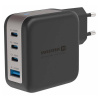 Swissten síťový adaptér gan 3x usb-c 100w pd + 1x usb-a 18w qc černý Swissten síťový adaptér gan 3x usb-c 100w pd + 1x usb-a 18w qc černý