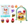 LEAN TOYS Sada sladkostí, torty, muffiny, drevený stojan LEAN TOYS Sada sladkostí, torty, muffiny, drevený stojan