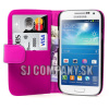 Kožený obal Samsung Galaxy S IV Mini – Wallet – ružová Kožený obal Samsung Galaxy S IV Mini – Wallet – ružová