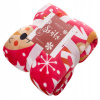 Prikrývka na posteľ - Prikrývka pod ihlou a závitmi polyester 200 x 150 cm biela, odtiene červenej, viacstorivo (Vianočná červená prikrývka s mikrovláknou 150x200 Santa) Prikrývka na posteľ - Prikrývka pod ihlou a závitmi polyester 200 x 150 cm biela, odtiene červenej, viacstorivo (Vianočná červená prikrývka s mikrovláknou 150x200 Santa)