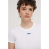 HUGO Blue tričko dámske bavlnené s elastanom Baby Tee_B 50510749 biela L HUGO Blue tričko dámske bavlnené s elastanom Baby Tee_B 50510749 biela L