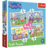 Trefl Puzzle 4v1 Peppa Pig/Prásiatko Pepa Spomienka na prázdniny, 12+15+20+24 dielikov Trefl Puzzle 4v1 Peppa Pig/Prásiatko Pepa Spomienka na prázdniny, 12+15+20+24 dielikov