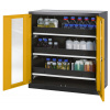 Skriňa na chemikálie Systema-T CS-103G, korpus antracitový, krídlové dvere žlté, 3 výsuvné vane Skriňa na chemikálie Systema-T CS-103G, korpus antracitový, krídlové dvere žlté, 3 výsuvné vane