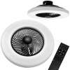 Toolight Toolight, LED stropné svietidlo s ventilátorom APP1552-C, čierna-biela, OSW-05181 Toolight Toolight, LED stropné svietidlo s ventilátorom APP1552-C, čierna-biela, OSW-05181