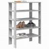 zahrada-XL Regál na topánky betónovosivý 61x32x87,5 cm spracované drevo 859854 zahrada-XL Regál na topánky betónovosivý 61x32x87,5 cm spracované drevo 859854