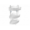 MAKRO - Polička rohová 3 poschodová, pochrómovaná MAKRO - Polička rohová 3 poschodová, pochrómovaná
